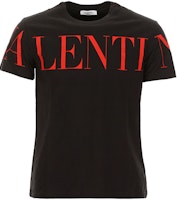 Valentino Black Logo Printed Short Sleeve T-Shirt SV3MG03B5FN0NR Valentino Black Logo Printed Short Sleeve T-Shirt SV3MG03B5FN0NR