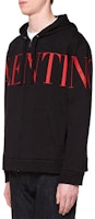 Valentino 黑色標誌拉鍊長袖運動衫 SV3MF05L5FQ0NR Shop Valentino 黑色標誌拉鍊長袖運動衫 SV3MF05L5FQ0NR