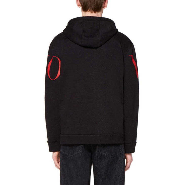 Purchase Valentino 黑色標誌拉鍊長袖運動衫 SV3MF05L5FQ0NR