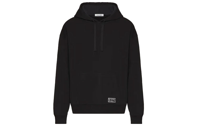 Valentino Black Solid Logo Viscose Sweatshirt UV0MF15P6VL0NO