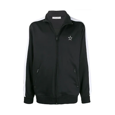 Valentino Black Star Logo High-Neck Sports Jacket TV3MF09A63C0NI