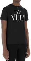 Valentino 黑色星星印花短袖T恤 TV3MG05P6380NI Shop Valentino 黑色星星印花短袖T恤 TV3MG05P6380NI