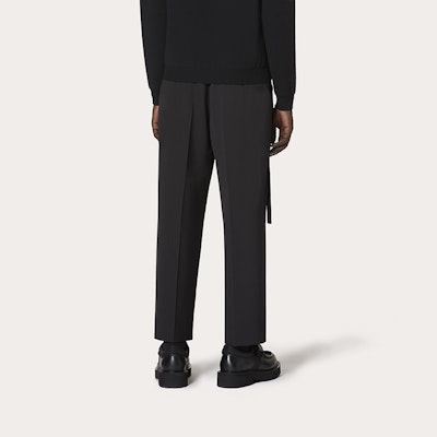 Pantalones Casuales Negros Valentino Pierna Recta con Lazo en la Cintura UV0RBF706DP0NO Lookbook Pantalones Casuales Negros Valentino Pierna Recta con Lazo en la Cintura UV0RBF706DP0NO