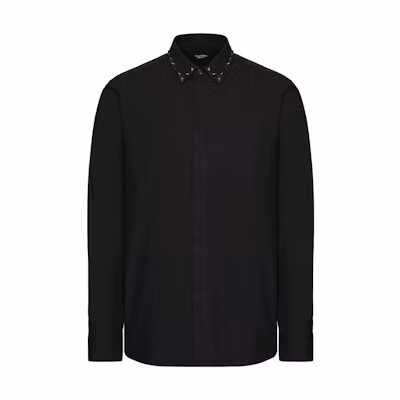 Valentino Black Studded Long Sleeve Shirt SS23 2V3AB25C4WW0NO