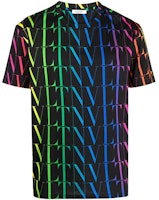 Valentino Black T-Shirt with Rainbow Logo Print. VV3MG08J73T20K Valentino Black T-Shirt with Rainbow Logo Print. VV3MG08J73T20K