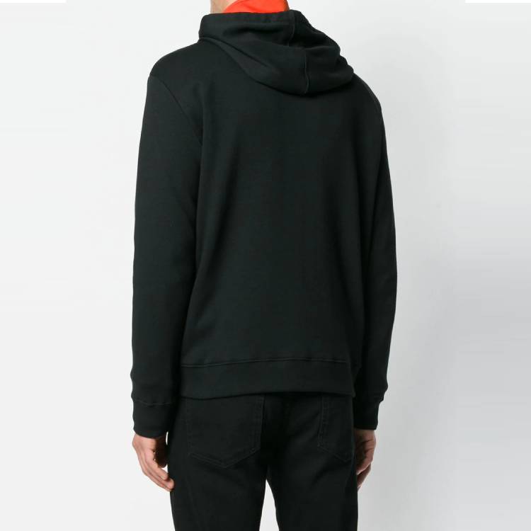 Shop Valentino 黑色拉鍊連帽衫 字母Logo印花 SV3MF11I3TV0NO