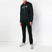 Valentino 黑色拉鍊連帽衫 字母Logo印花 SV3MF11I3TV0NO Purchase Valentino 黑色拉鍊連帽衫 字母Logo印花 SV3MF11I3TV0NO