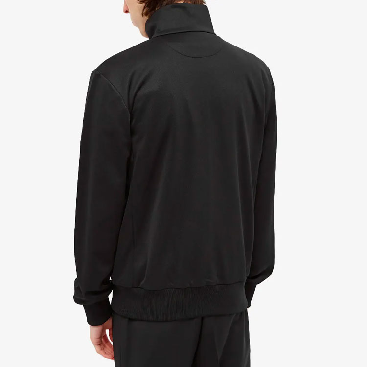 Shop 華倫天奴黑色拉鍊翻領字母長袖衛衣 WV3MF19Q7ML0NO