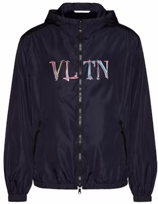 Valentino Blue Letter Print Hooded Windbreaker Jacket VV3CI368710-20J Buy Valentino Blue Letter Print Hooded Windbreaker Jacket VV3CI368710-20J
