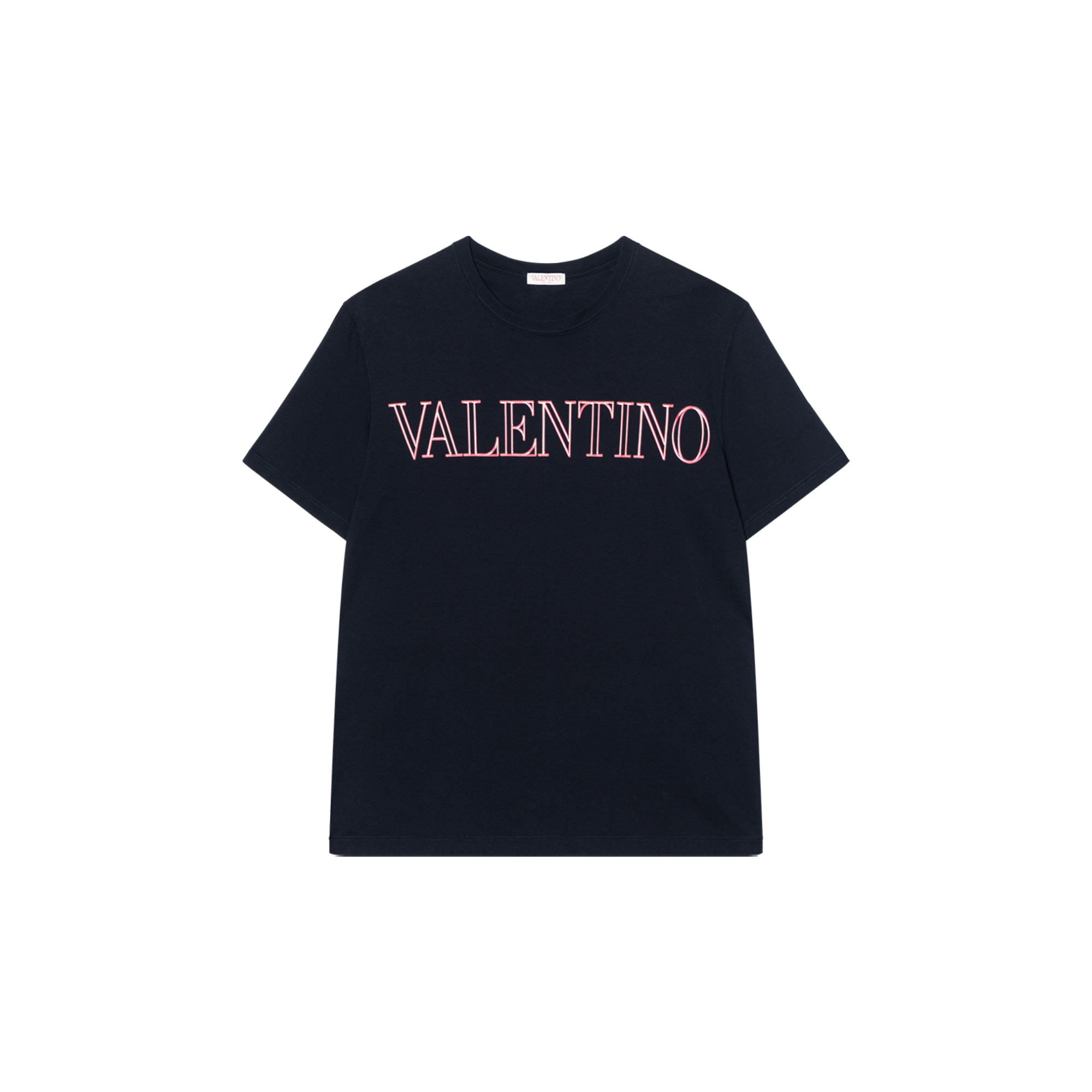 Valentino Blue Logo Print Casual Crew Neck Short Sleeve T-Shirt XV3MG11H85MD98