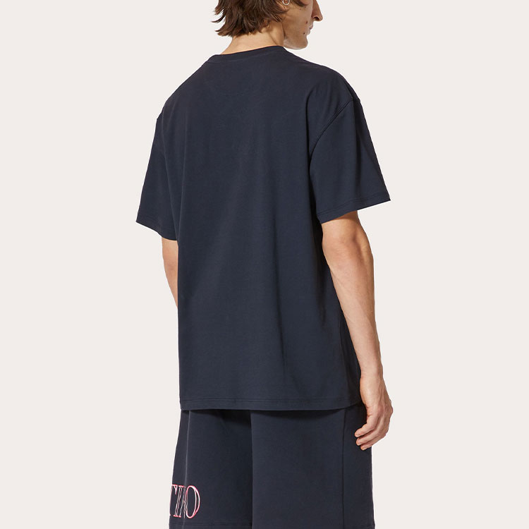 Purchase Valentino 藍色Logo印花休閒圓領短袖T恤 XV3MG11H85MD98