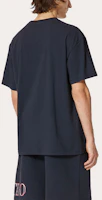 Purchase Valentino Blue Logo Print Casual Crew Neck Short Sleeve T-Shirt XV3MG11H85MD98