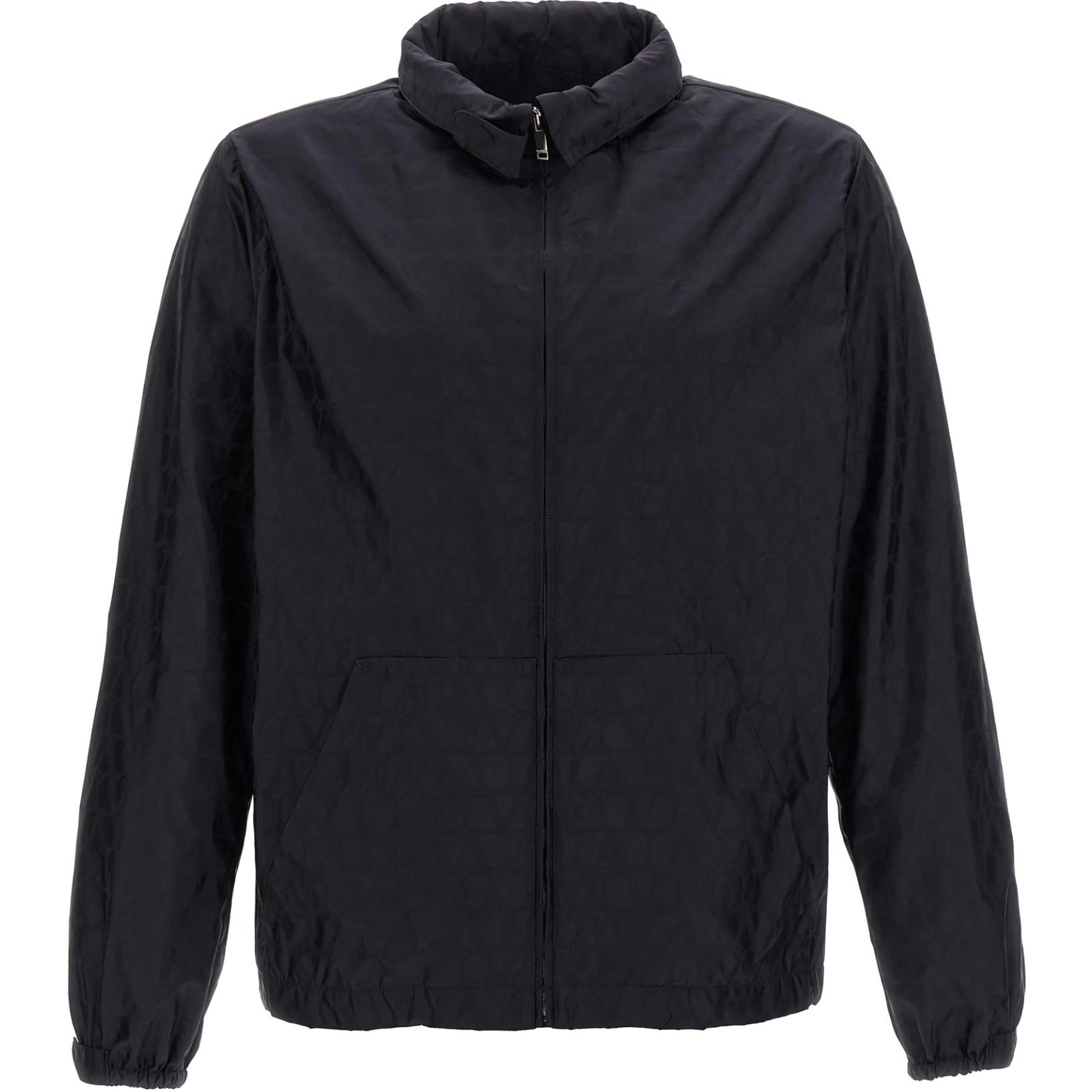 Valentino Blue Printed Zip-Up Long Sleeve Jacket 5V3CI3519VFYE6