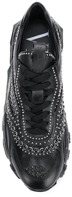 華倫天奴 Bounce 牛皮 水鑽 鉚釘 低幫 運動休閒鞋 黑色 Purchase 華倫天奴 Bounce 牛皮 水鑽 鉚釘 低幫 運動休閒鞋 黑色