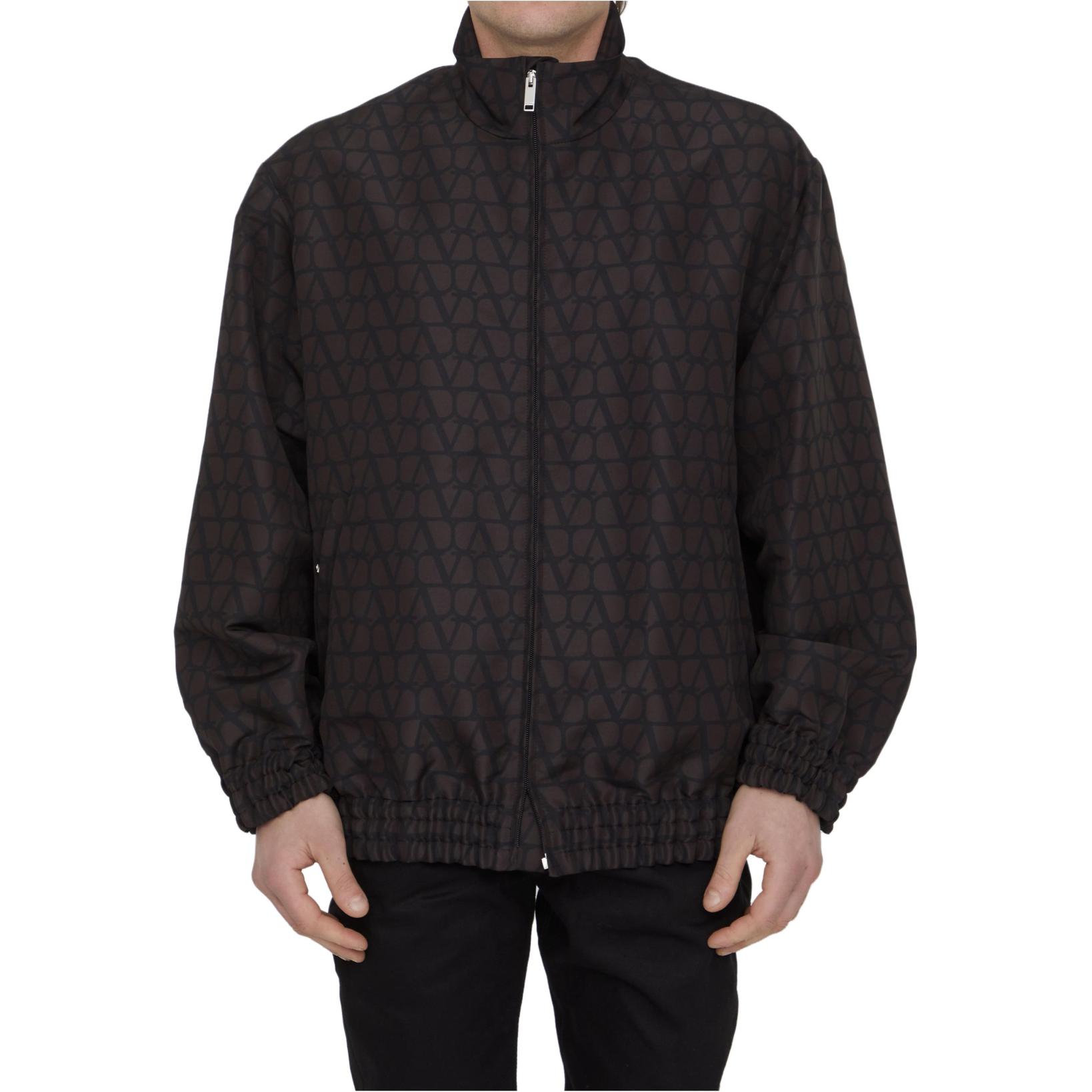 Valentino Brown Monogram Full-Zip Track Jacket NV3CI029-4GC-598