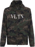 Valentino Camo Nylon Zip Hoodie Jacket Military Green () RV3CI351FVHF00 Valentino Camo Nylon Zip Hoodie Jacket Military Green () RV3CI351FVHF00