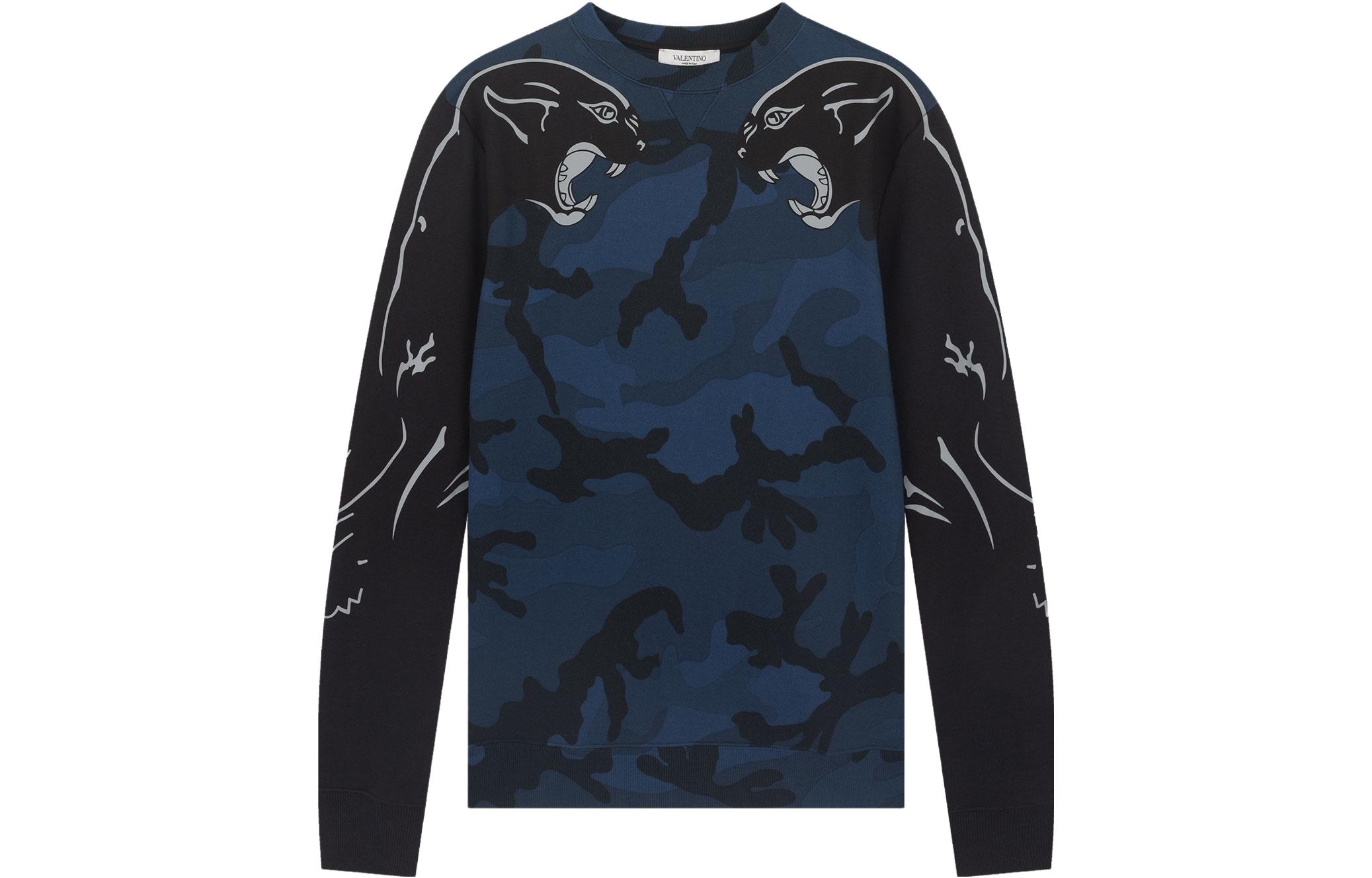Valentino Camouflage Animal Print Pullover Sweatshirt Multicolor - NV3MF06Z3LY-F70