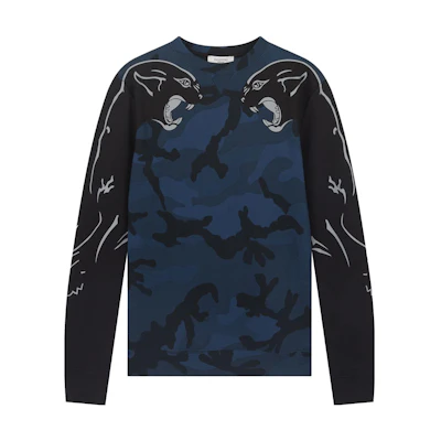 Valentino Camouflage Animal Print Pullover Sweatshirt Multicolor - NV3MF06Z3LY-F70