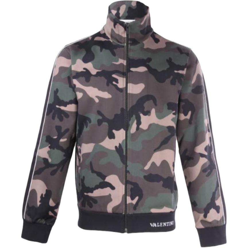 Valentino Camouflage Full-Print Zip Jacket  Floral Design SV3MF11A53MF00