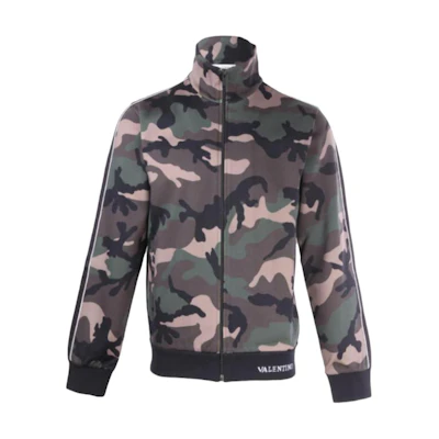 Valentino Camouflage Full-Print Zip Jacket Floral Design SV3MF11A53MF00