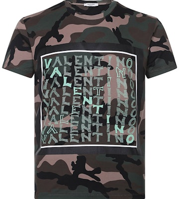 华伦天奴迷彩标志印花T恤 军绿色 RV3MG01LSEGF00 Order 华伦天奴迷彩标志印花T恤 军绿色 RV3MG01LSEGF00