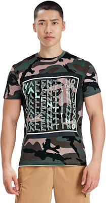 华伦天奴迷彩标志印花T恤 军绿色 RV3MG01LSEGF00 Purchase 华伦天奴迷彩标志印花T恤 军绿色 RV3MG01LSEGF00