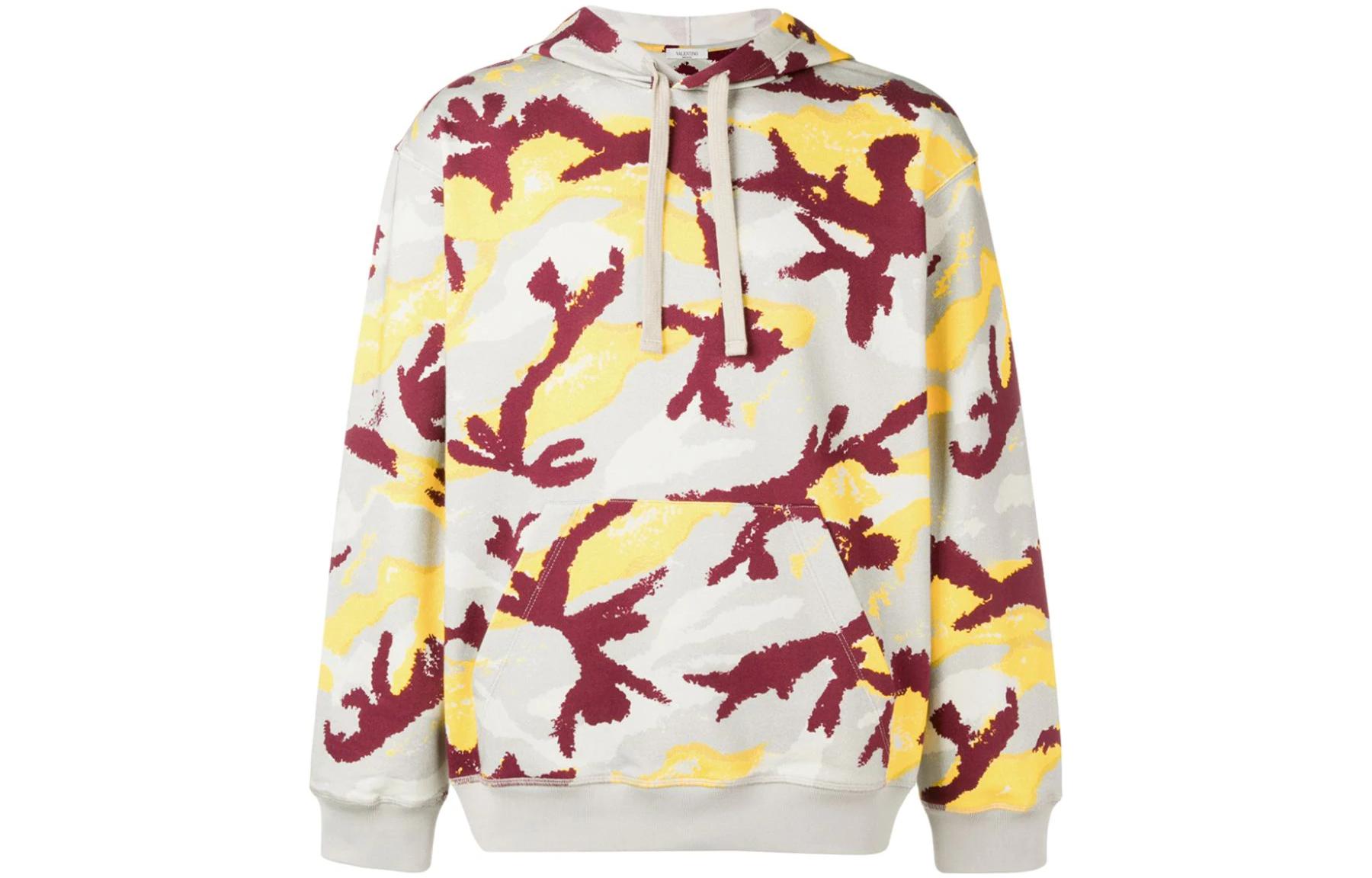 Valentino Camouflage Print Cotton Hoodie Multicolor - VMF00VVTEDD6