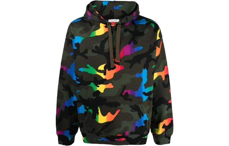 Valentino Camouflage Printed Sweatshirt Military Green VMF06H72N