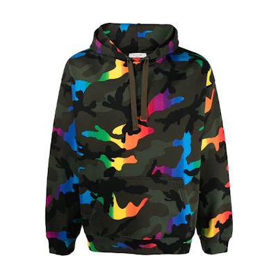 Valentino Camouflage Printed Sweatshirt Military Green VMF06H72N