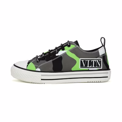 Valentino Camouflage Sneakers 'Fluorescent Green'