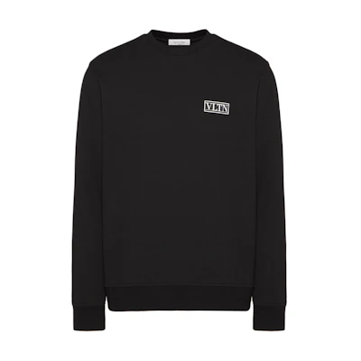 Valentino Casual Crewneck Pullover Sweatshirt Black UV3MF15L6LB0NO
