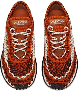 Valentino Kasut Tenun 'Orange Zest' VY0S0E41ZXBGL0 Shop Valentino Kasut Tenun 'Orange Zest' VY0S0E41ZXBGL0