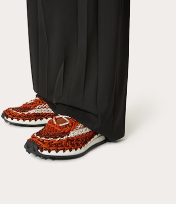 Valentino Crochet Sneakers 'Orange Zest' VY0S0E41ZXBGL0 Details for Valentino Crochet Sneakers 'Orange Zest' VY0S0E41ZXBGL0