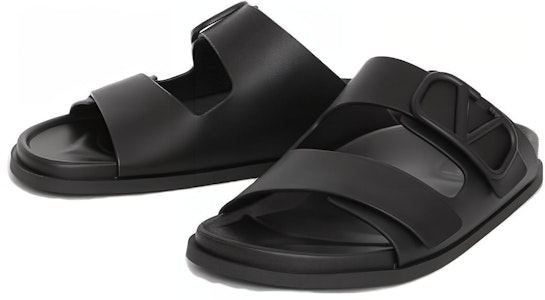 華倫天奴 Vlogo 皮革雙帶露趾時尚涼鞋 男款 黑色 Lookbook 華倫天奴 Vlogo 皮革雙帶露趾時尚涼鞋 男款 黑色