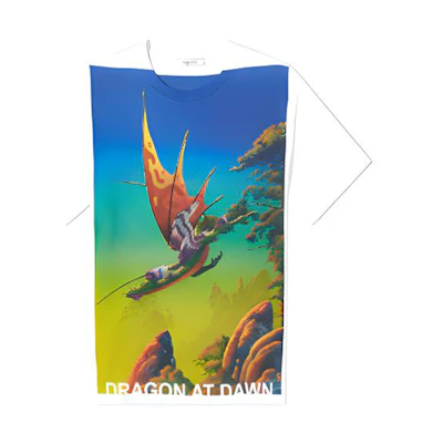 Valentino Dragon Letter Print Crewneck T-Shirt Multicolor TV0MG06L69184M