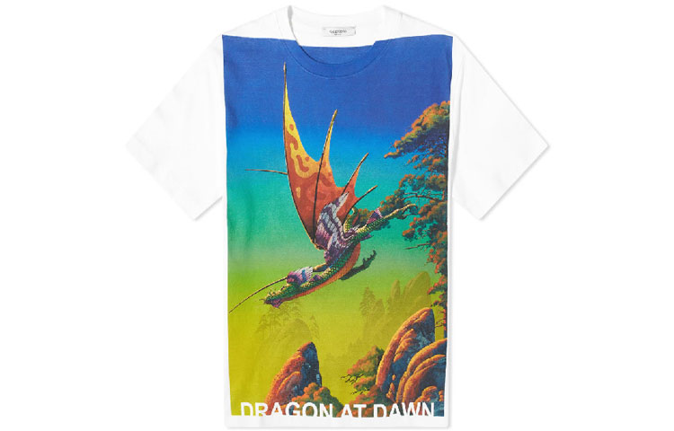 Order Valentino Kaos Crewneck Cetak Huruf Naga Multicolor TV0MG06L69184M