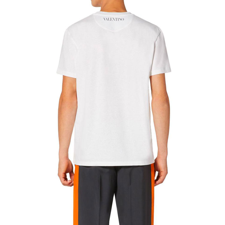 Shop Valentino Kaos Crewneck Cetak Huruf Naga Multicolor TV0MG06L69184M