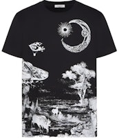Valentino DREAMATIC Spaceship Print Black T-shirt for Men UV3MG07L6HTA8B Valentino DREAMATIC Spaceship Print Black T-shirt for Men UV3MG07L6HTA8B