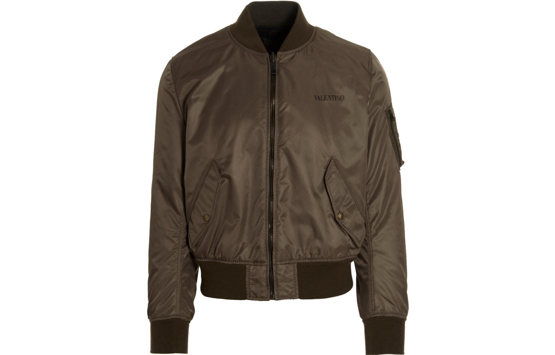 Valentino Embroidered Logo Reversible Bomber Jacket Military Green Men’s 1V3CIL658MK0BG