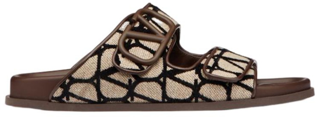 Valentino Flat Open Toe Slide 'Beige Black' 2Y0S0G80SBT6ZN Order Valentino Flat Open Toe Slide 'Beige Black' 2Y0S0G80SBT6ZN