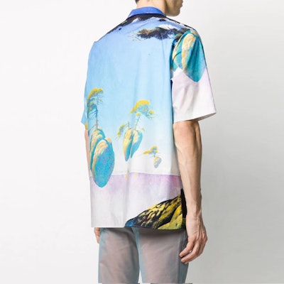 Valentino Floating Island SS21 Baju Kemeja Depan Butang Cetak Bunga TV0AA77165M81M Shop Valentino Floating Island SS21 Baju Kemeja Depan Butang Cetak Bunga TV0AA77165M81M