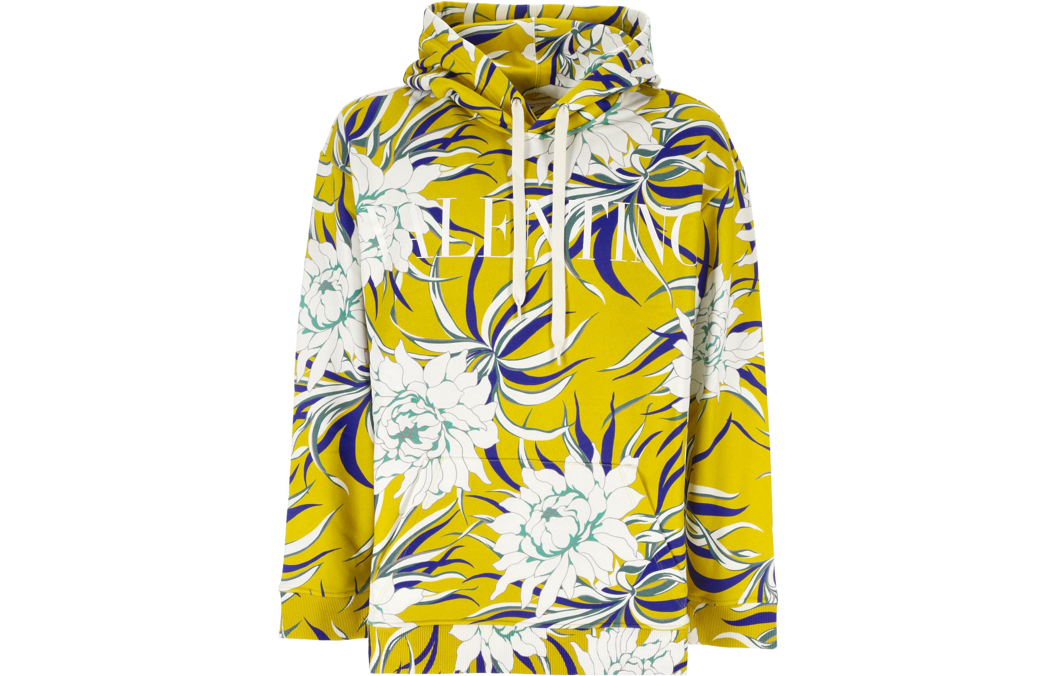 Valentino Floral Graphic Hoodie Yellow XV0MF22K8GPYM8