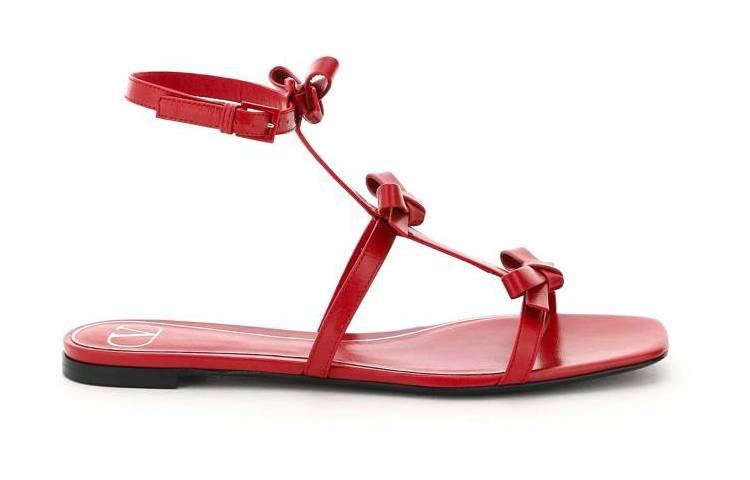 Valentino French Bow Leather Sandals 'Red' WW2S0AT2TMKRed