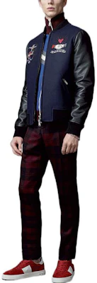 Valentino FW20 印花拼接拉鍊外套海軍藍大衣. NV3CI0364FT598 Lookbook Valentino FW20 印花拼接拉鍊外套海軍藍大衣. NV3CI0364FT598