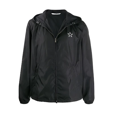 Valentino FW21 Black Casual Printed Hoodie Jacket VCI3555W60NI