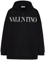 Valentino FW21 黑色字母印花寬鬆連帽衫 WV0MF20I7U80NI Order Valentino FW21 黑色字母印花寬鬆連帽衫 WV0MF20I7U80NI