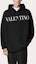 Shop Valentino FW21 黑色字母印花寬鬆連帽衫 WV0MF20I7U80NI