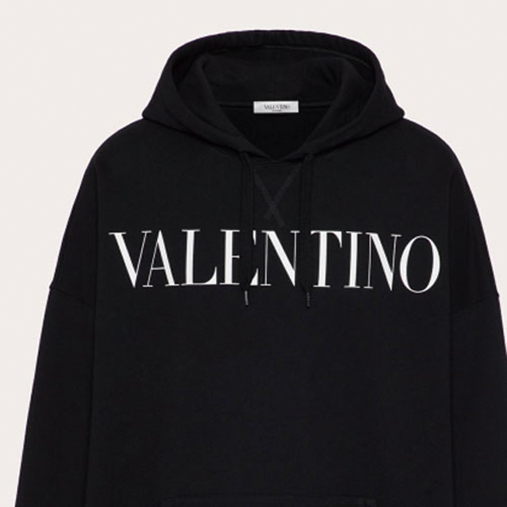 Details for Valentino FW21 黑色字母印花寬鬆連帽衫 WV0MF20I7U80NI