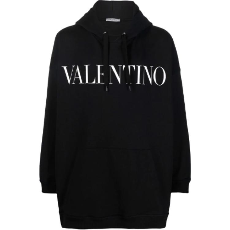Valentino FW21 Black Letter Logo Sweatshirt Mens VMF20I7U80NI