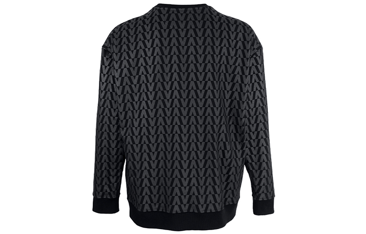 Lookbook Valentino FW21 Crewneck Sweatshirt Hitam dengan Desain Cetak. WV0MF18X7SVN01